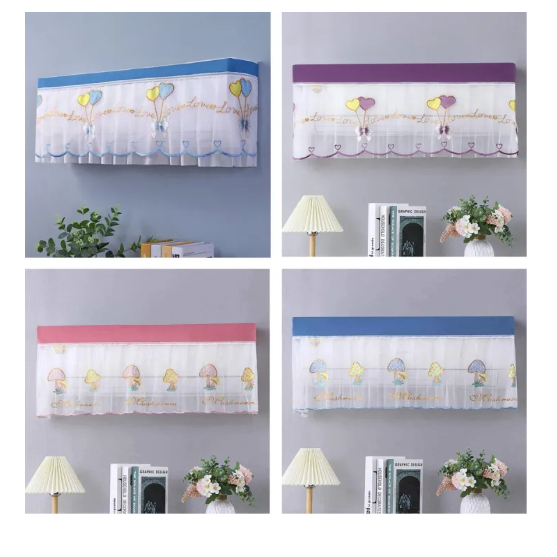 Premium Quality Net Ac Cover | Multicolor